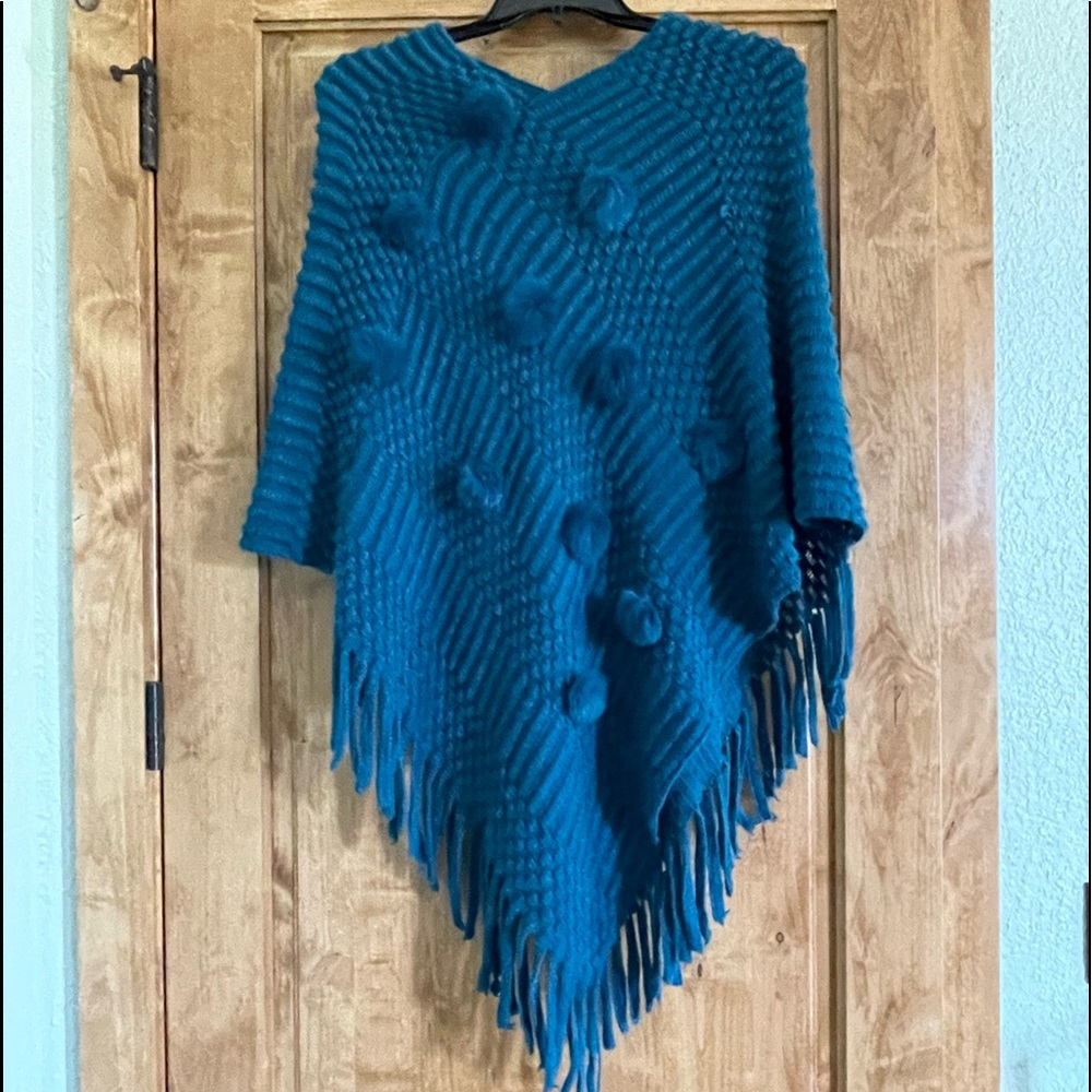 Turquoise poncho